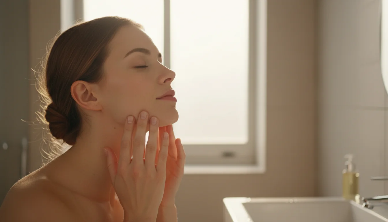 Facial massage technique for reducing ageing wrinkles