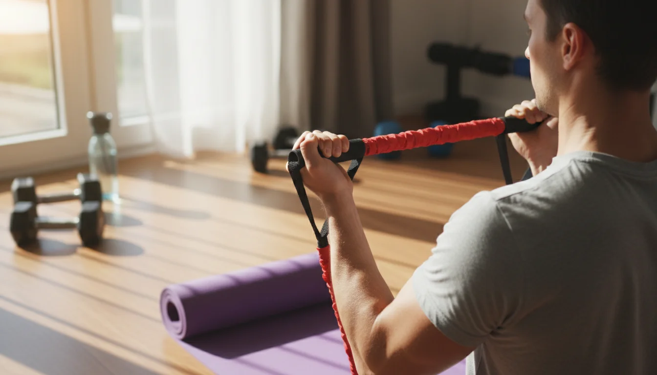 hands gripping barbell during bench press exercise