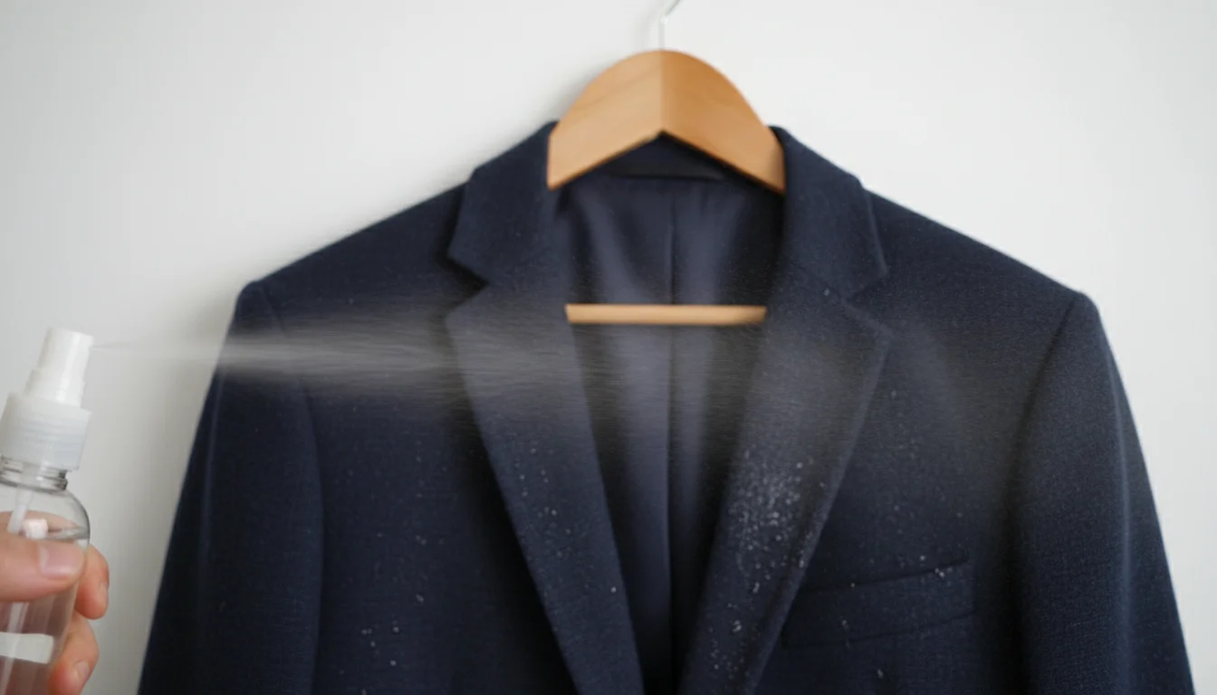 Spraying vodka onto fabric blazer to remove perfume smell without washing