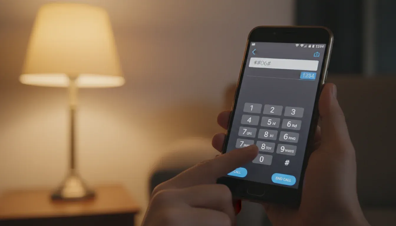 hand dialing deactivation code on smartphone keypad