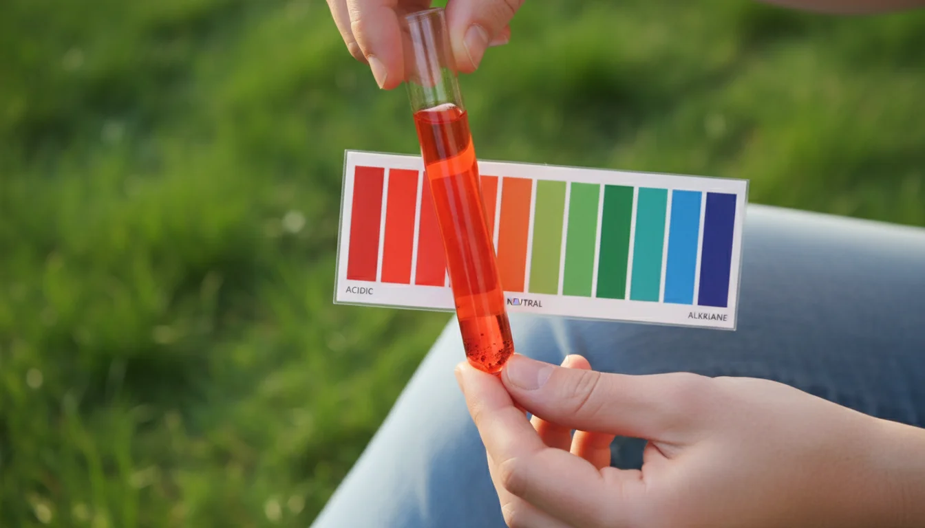 Testing lawn soil pH with a home test kit
